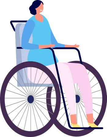 Woman with disability  Illustration