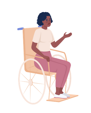 Woman with disability  Illustration