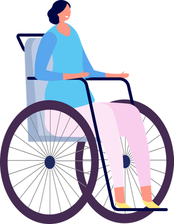 Woman with disability  Illustration