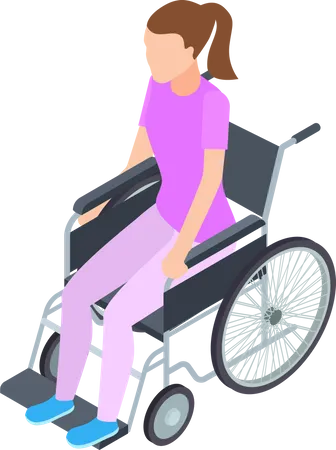 Woman with disability  Illustration