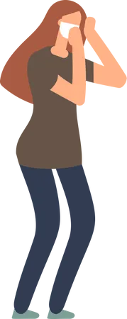 Woman With Facemask Illustration