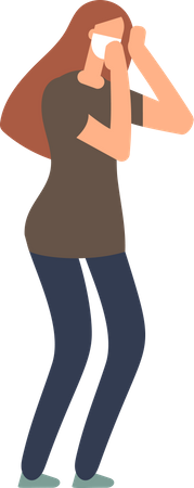 Woman With Facemask  Illustration