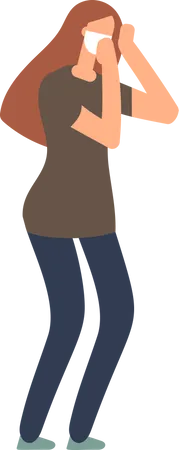 Woman With Facemask  Illustration