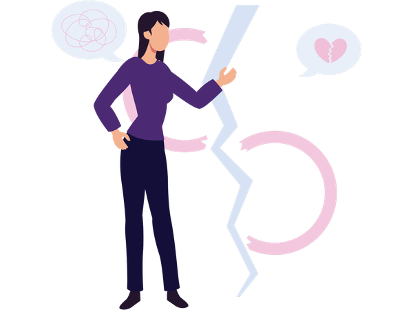 Woman with heart failure  Illustration