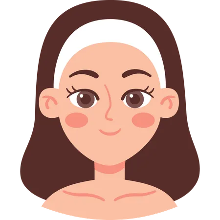 Woman with normal skin  Illustration