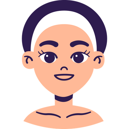 Woman with normal skin  Illustration