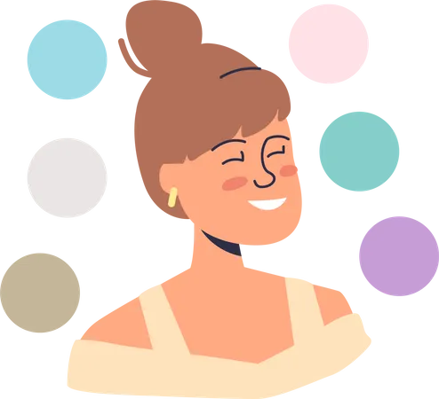 Woman with palette Illustration