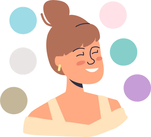 Woman with palette  Illustration