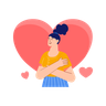 girl with self love illustrations free