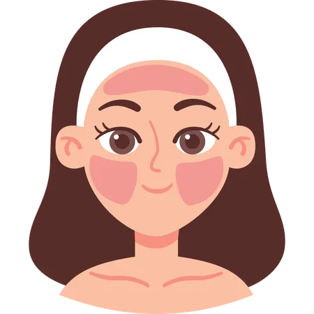 Woman with Sensitive Skin  Illustration