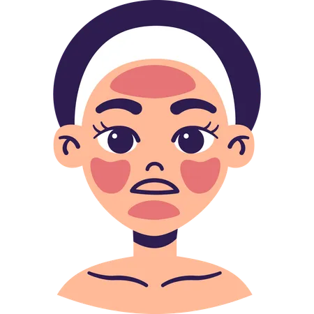 Woman with Sensitive Skin  Illustration