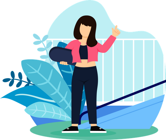 Woman With Shopping Bags Illustration