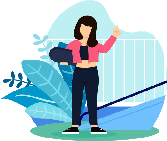Woman With Shopping Bags Illustration