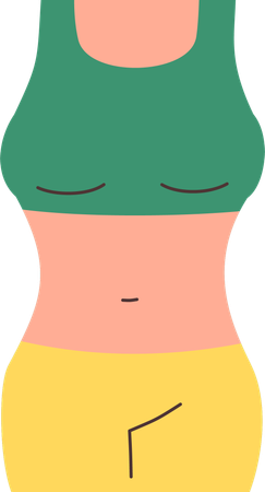 Woman with slim belly  Illustration
