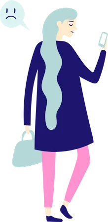 Woman with smartphone  Illustration