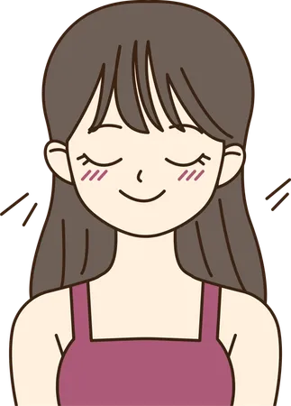 Woman with smile  Illustration