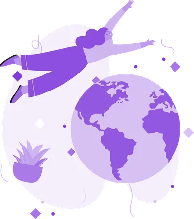 Woman with social networking  Illustration