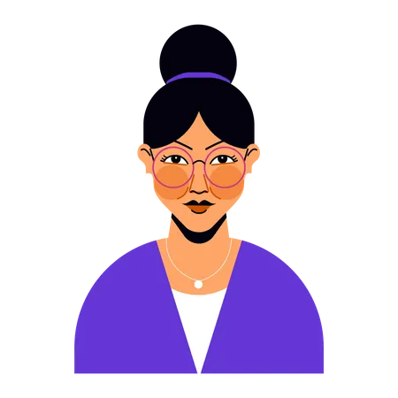 Woman with specs  Illustration