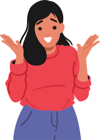 Woman with surprise expression  Illustration