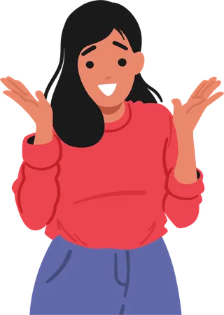 Woman with surprise expression  Illustration