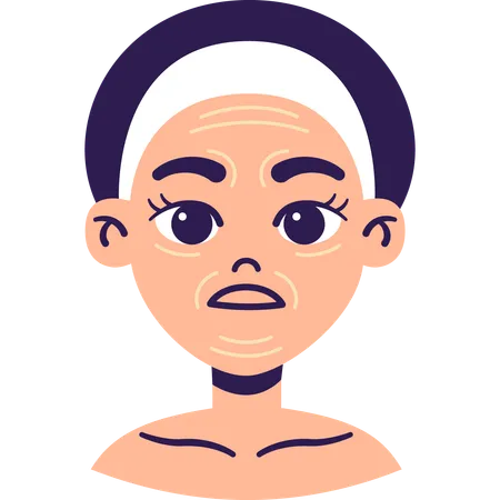 Woman with Wrinkles  Illustration