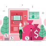 atm machine withdrawal illustration free download