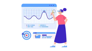 Woman work with dashboard