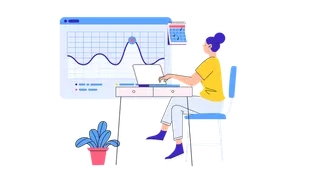 Woman working on computer