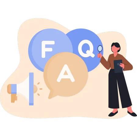 Woman working on Customer support through smartphone  Illustration