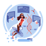 illustration for dna research using vr