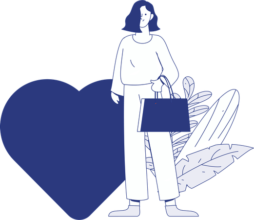Woman working on strength  Illustration