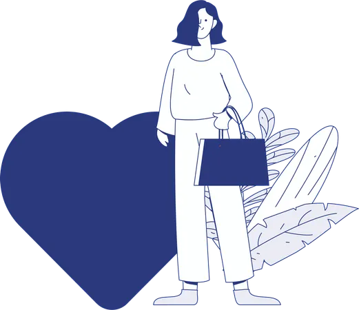 Woman working on strength  Illustration