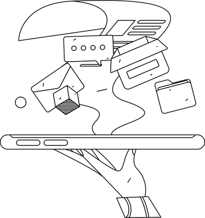 Woman working on task management  Illustration