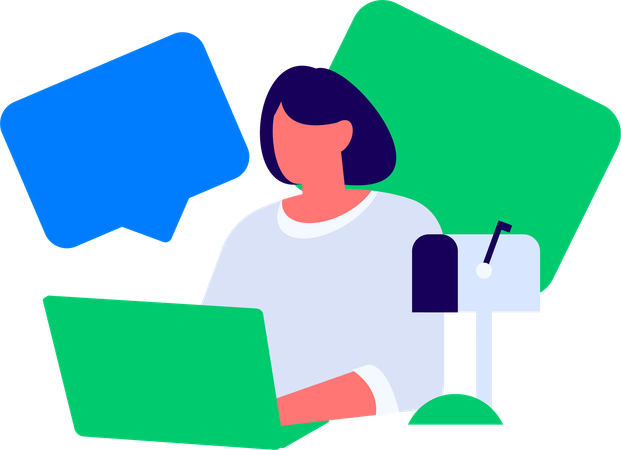 Woman working on task management  Illustration