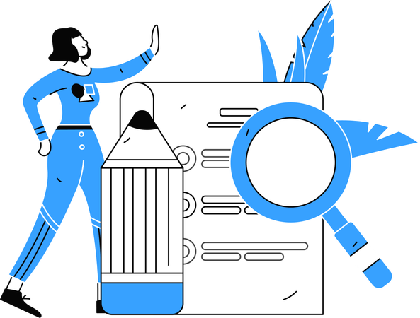 Woman working on task management  Illustration