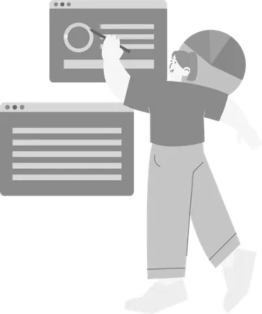 Woman working on Web Design  Illustration