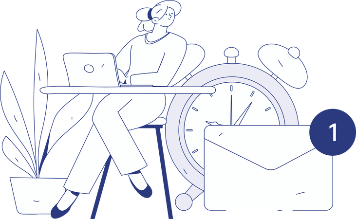 Woman working on web performance  Illustration
