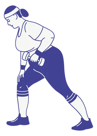 Woman working out  Illustration