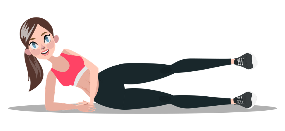 Woman working out Illustration