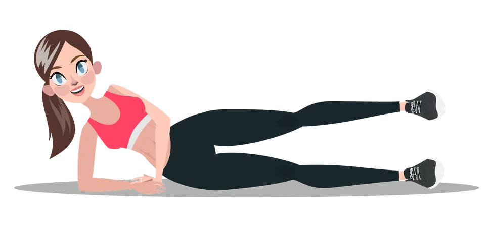 Woman working out Illustration
