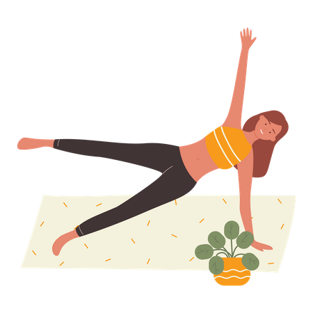 Woman Working Out  Illustration