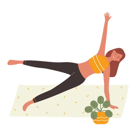 Woman Working Out  Illustration