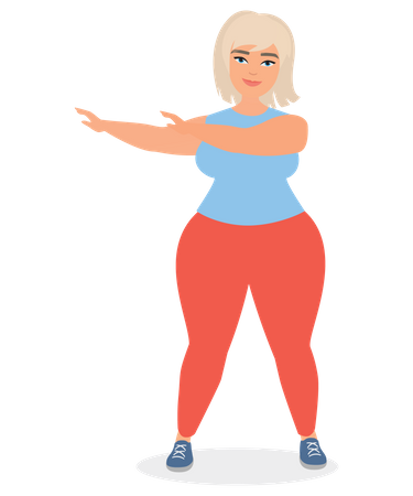 Woman Working Out  Illustration