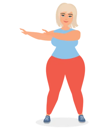 Woman Working Out  Illustration