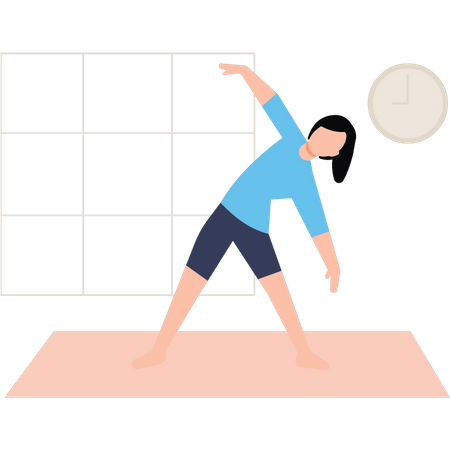 Woman Working Out  Illustration