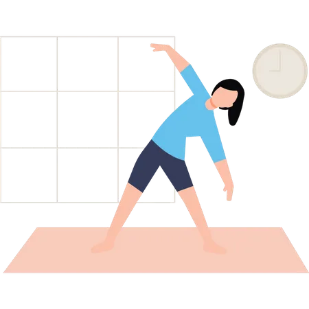 Woman Working Out  Illustration