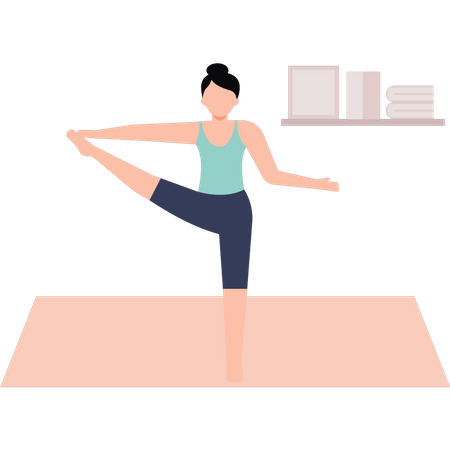 Woman Working Out  Illustration