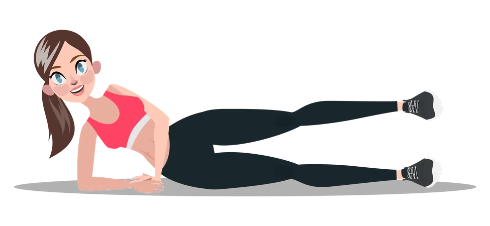 Woman working out  Illustration