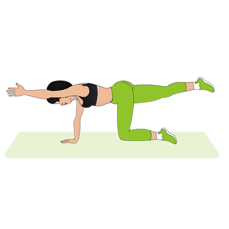 Woman Yoga instructor  Illustration