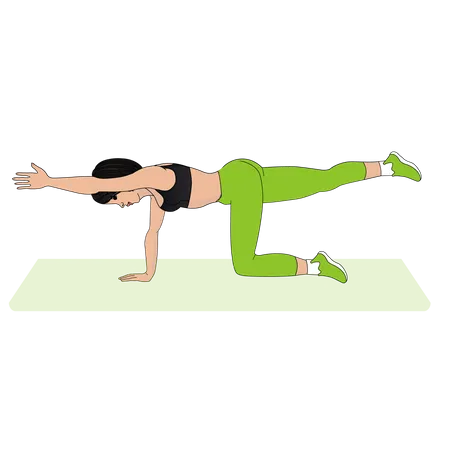 Woman Yoga instructor  Illustration